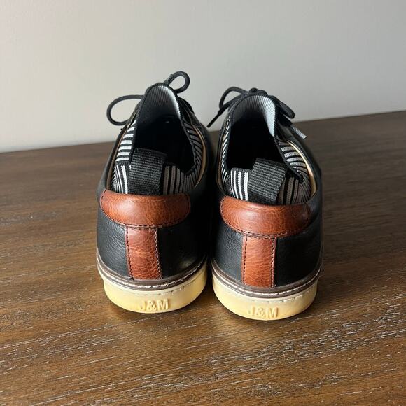 Johnston & Murphy Mens Duncan Black Knit Leather  Lace Up Shoe- Size 10.5M - Picture 3 of 10